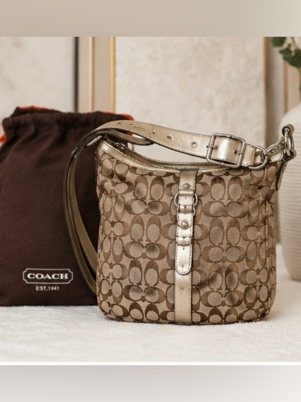 Coach Chelsea Signature Duffle Crossbody Bag F14446